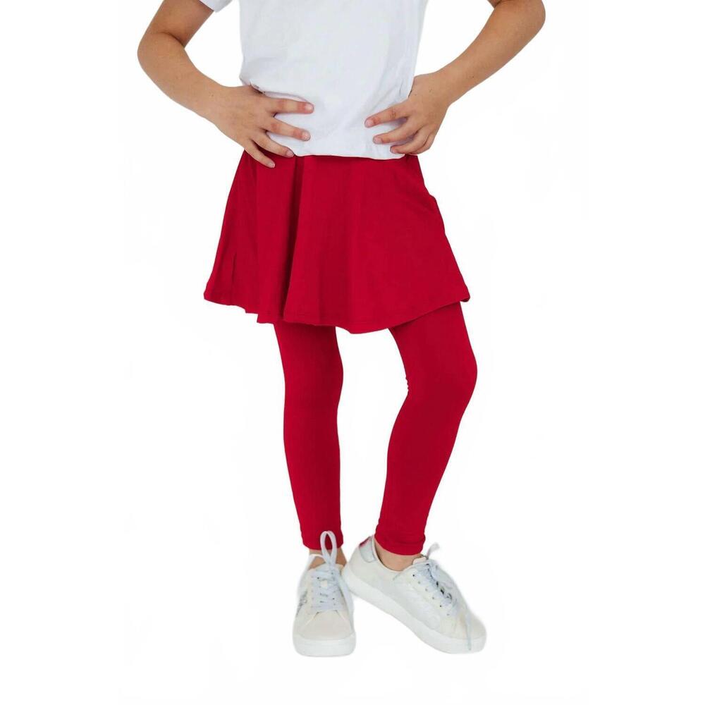 NEW MILA & ROSE girls skirted leggings in red
